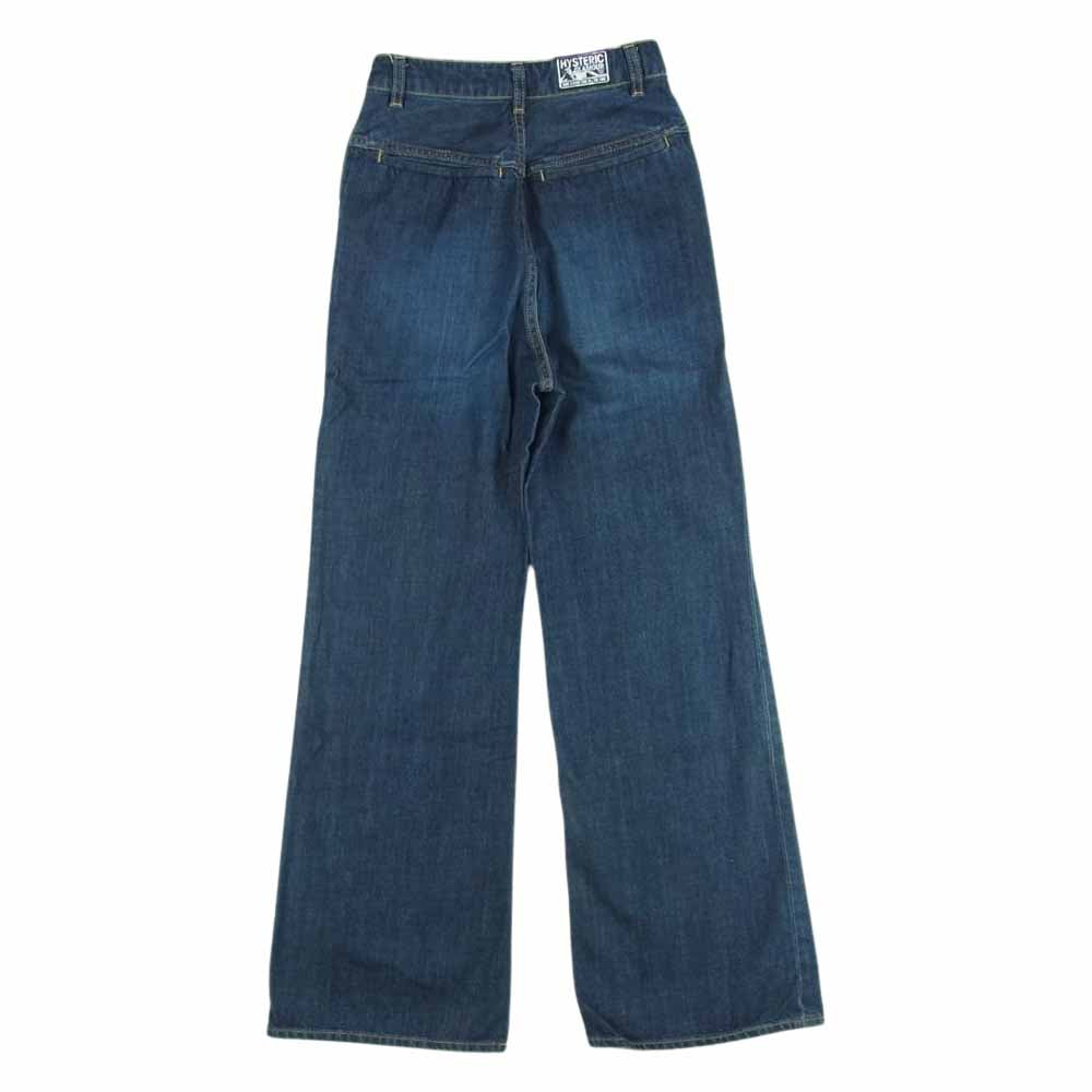 HYSTERIC GLAMOUR ヒステリックグラマー 01191AP03 5ポケット ジップフライ デニム フレア バギー パンツ インディゴブルー系 24【中古】