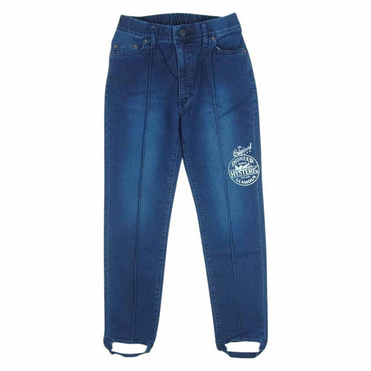 HYSTERIC GLAMOUR ヒステリックグラマー 01213AP04244 AUTO CLUB オートクラブ トレンカ デニム パンツ インディゴブルー系 S【新古品】【未使用】【中古】