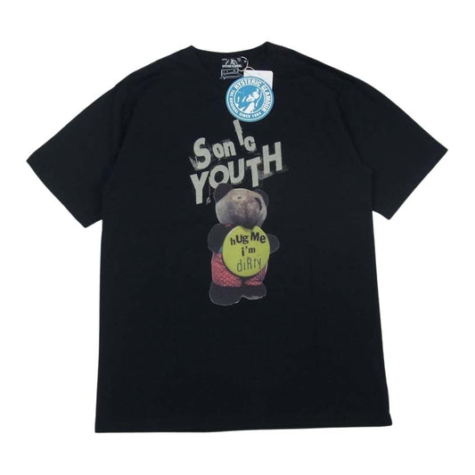 HYSTERIC GLAMOUR ヒステリックグラマー 21SS 02211CT07 SY/HUG ME I'M DIRTY SONIC YOUTH ソニックユース 半袖Tシャツ ブラック系 M【新古品】【未使用】【中古】