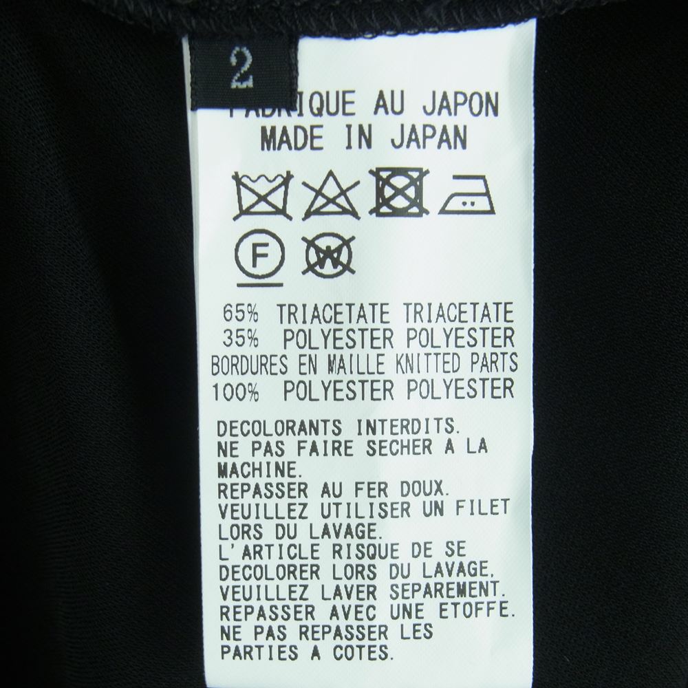 Y's Yohji Yamamoto ワイズ ヨウジヤマモト YX-D41-530-1 TRIACETATE DRY SMOOTH FASTENER LONG SHIRT スタンドカラー ファスナー ロングシャツ ドレス ジャケット ブラック系 02【美品】【中古】