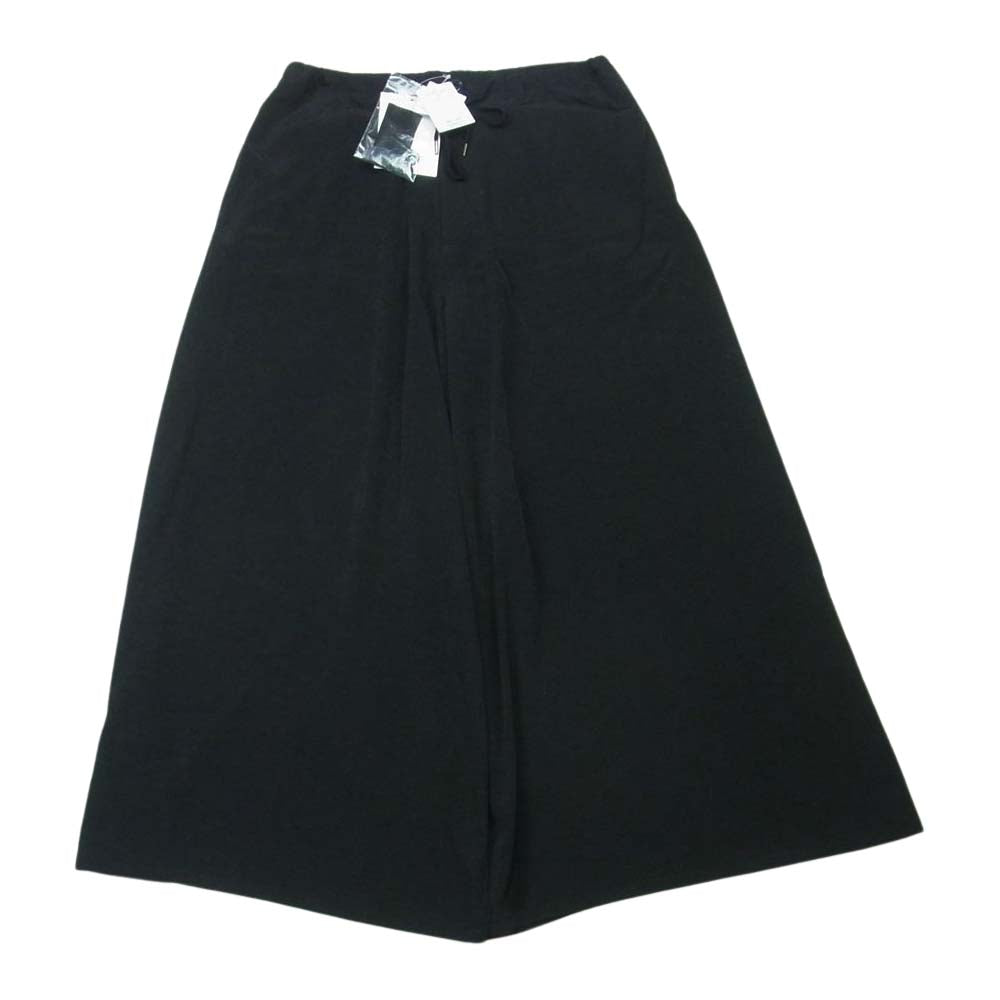 Y's Yohji Yamamoto ワイズ ヨウジヤマモト 22SS YQ-P02-500 TRIACETATE POLYESTER de CHINE WIDE FLARE PANTS シャイン ワイド フレア パンツ ブラック系 01【中古】