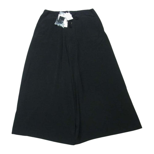 Y's Yohji Yamamoto ワイズ ヨウジヤマモト 22SS YQ-P02-500 TRIACETATE POLYESTER de CHINE WIDE FLARE PANTS シャイン ワイド フレア パンツ ブラック系 01【中古】