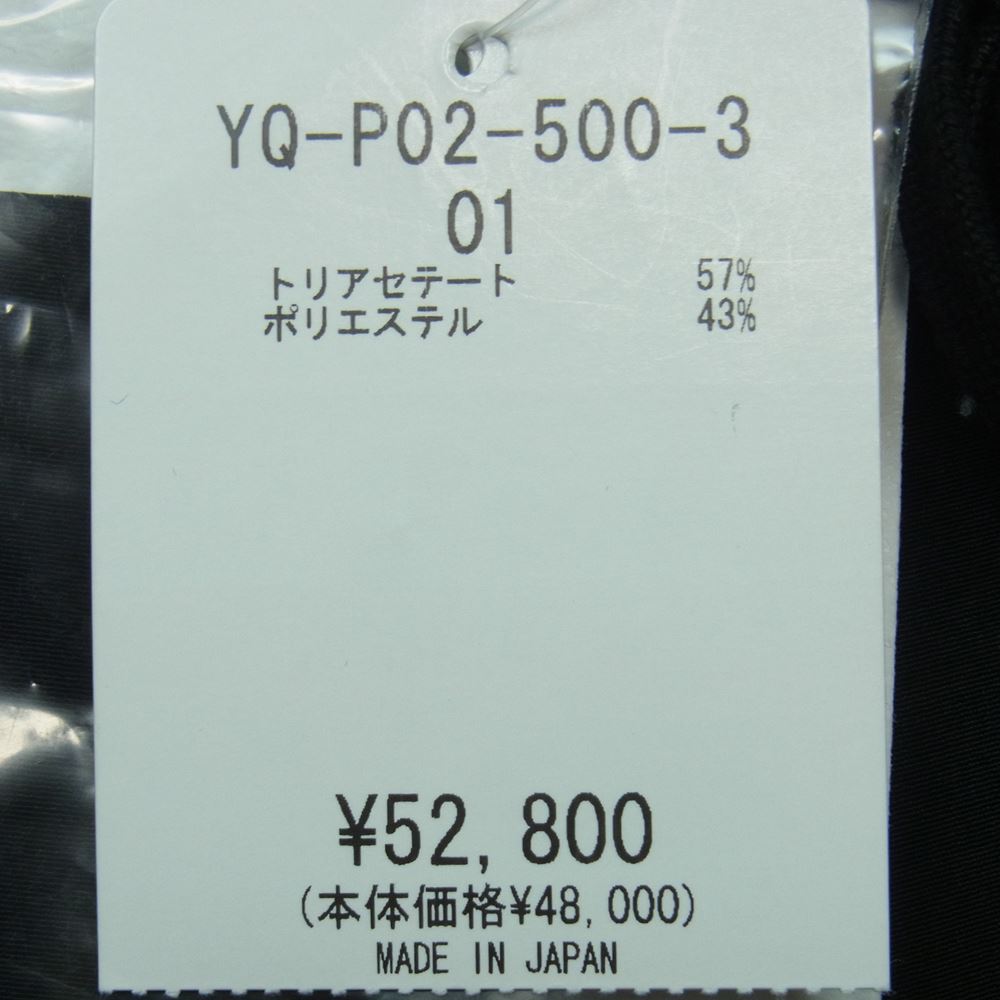 Y's Yohji Yamamoto ワイズ ヨウジヤマモト 22SS YQ-P02-500 TRIACETATE POLYESTER de CHINE WIDE FLARE PANTS シャイン ワイド フレア パンツ ブラック系 01【中古】