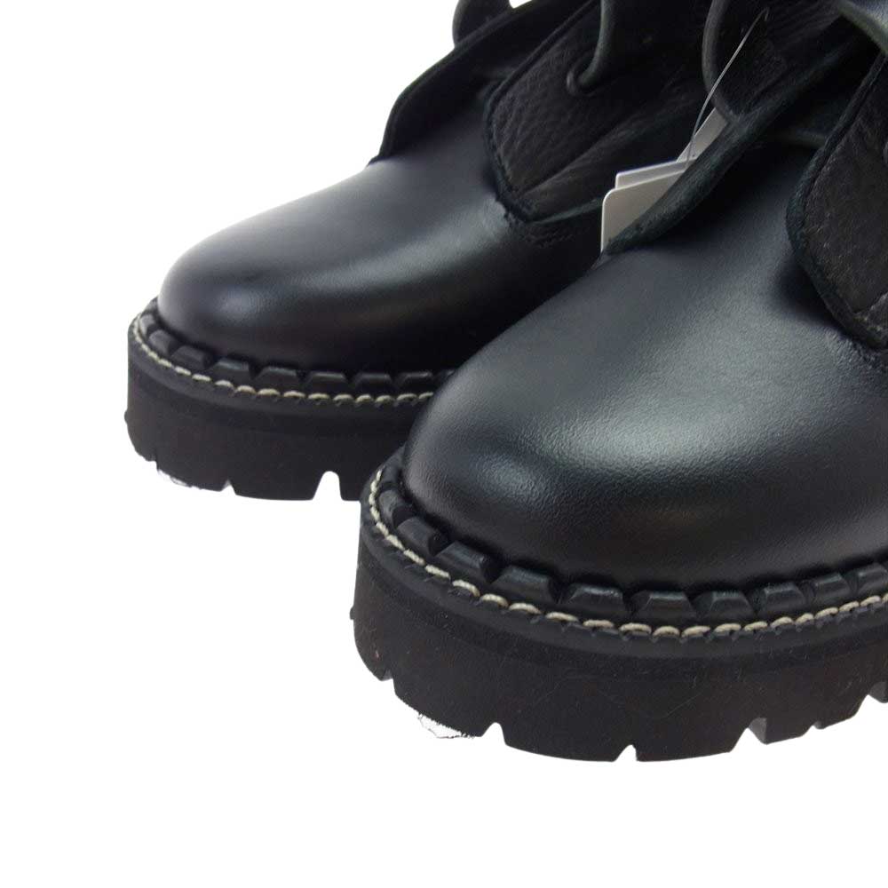 Y's Yohji Yamamoto ワイズ ヨウジヤマモト 20AW YR-E04-704 COMBI LEATHER BELT BOOTS コンビレザー ベルト ブーツ ブラック系 インソール実寸約24cm【新古品】【未使用】【中古】