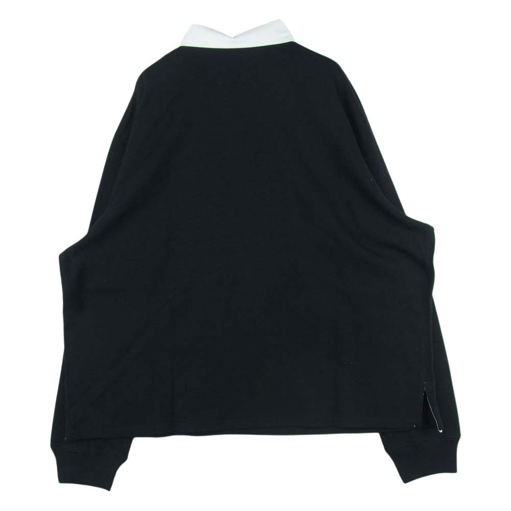 HYSTERIC GLAMOUR ヒステリックグラマー WINDANDSEA ウィンダンシー 21AW WDS-HYS-3-05 02213ZI05 TEAM HYSTERIC RUGBY SHIRT チームヒステリック ラグビー ラガー シャツ 長袖 ブラック系 L【極上美品】【中古】