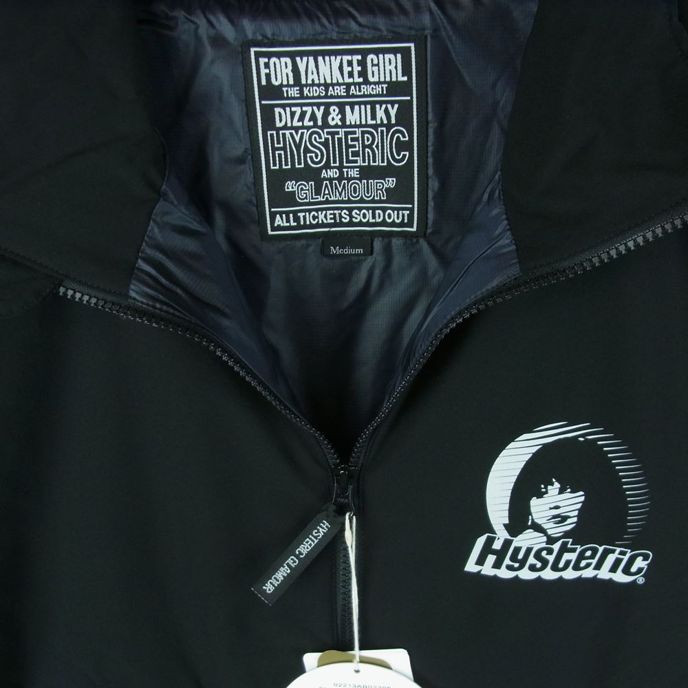 HYSTERIC GLAMOUR ヒステリックグラマー 21AW 02213AB02 CIRCLE GIIRL LIGHT AND SHADOW 中綿プリマロフト スタンドカラー ジャケット ブラック系 M【新古品】【未使用】【中古】