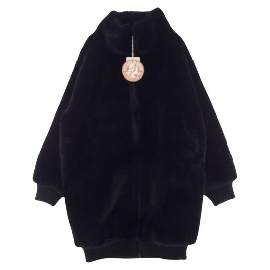 HYSTERIC GLAMOUR ヒステリックグラマー 21AW 01213AC01 MAD SKULL マッドスカル 刺繍 スタンドカラー フェイクファー コート ブラック系【新古品】【未使用】【中古】