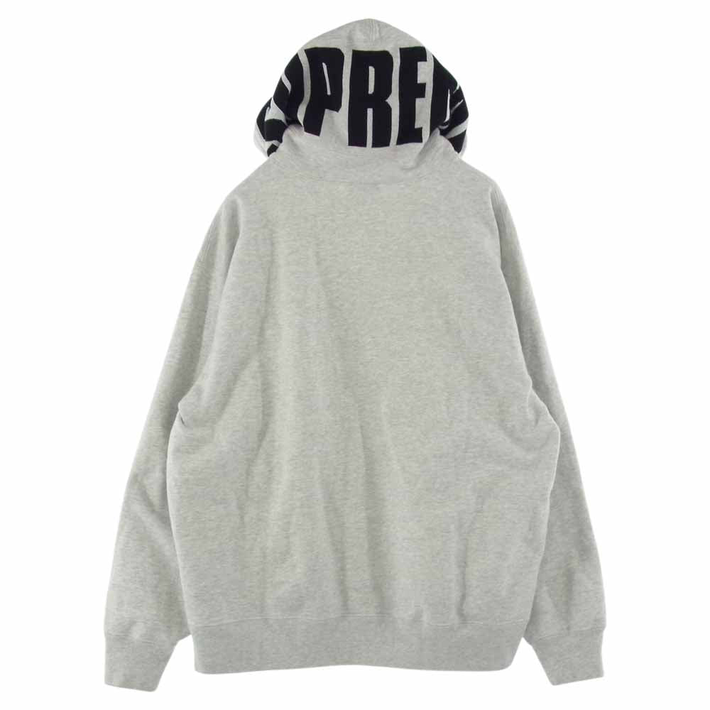 Supreme シュプリーム 20AW Rib Hooded Sweatshirt リブ フーデッド スウェットシャツ パーカー グレー系 XL【中古】