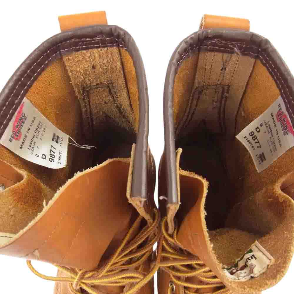 RED WING レッドウィング 9877 犬タグ 復刻 アイリッシュセッター ゴールドラセット セコイア クラシックモックトゥ US8(26.0cm)【中古】