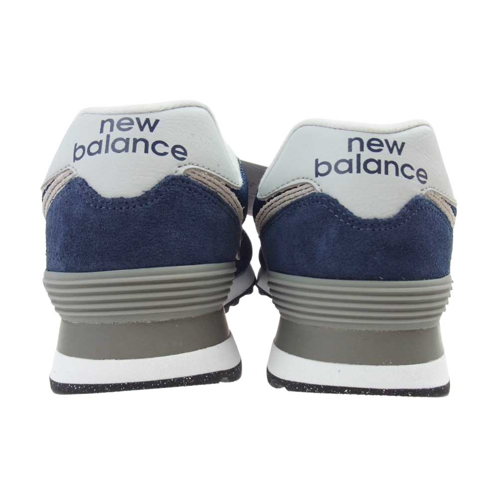 NEW BALANCE ニューバランス ML574EVN ローカット スニーカー ネイビー系 23.5【新古品】【未使用】【中古】