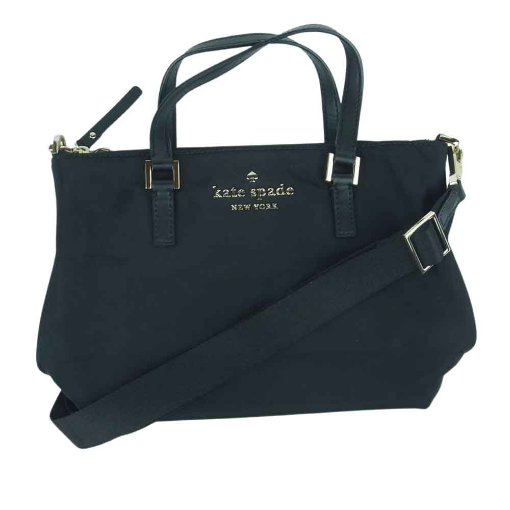 Kate Spade ケイトスペード 2way ナイロン ショルダー バッグ ブラック系【中古】