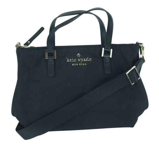 Kate Spade ケイトスペード 2way ナイロン ショルダー バッグ ブラック系【中古】