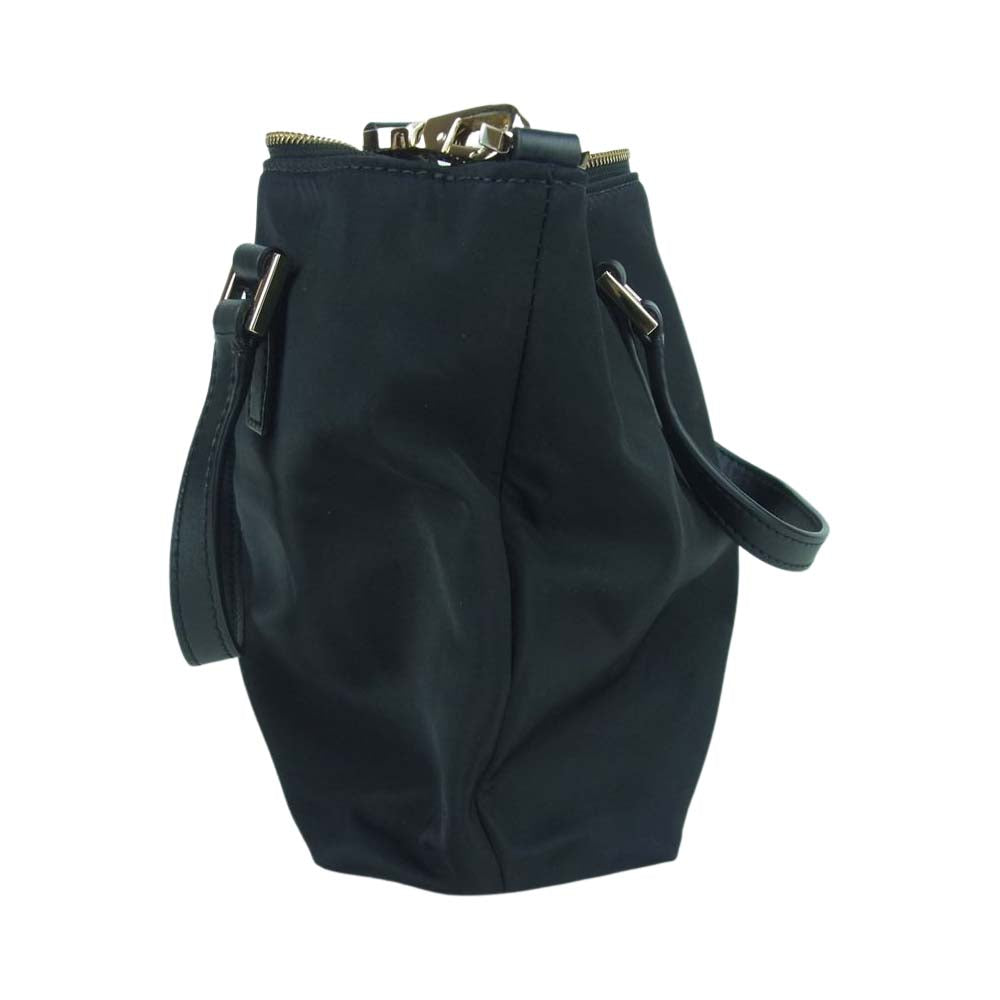 Kate Spade ケイトスペード 2way ナイロン ショルダー バッグ ブラック系【中古】