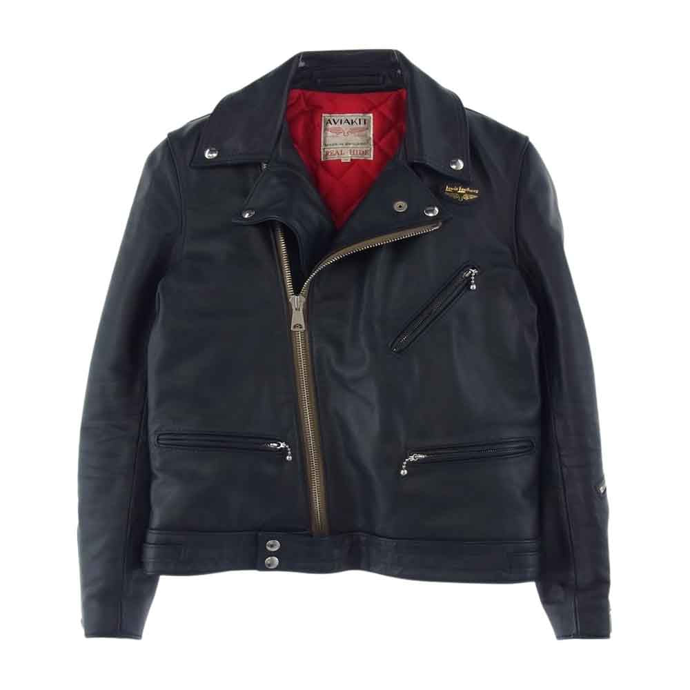 Lewis Leathers ルイスレザー 441T CYCLONE TIGHT FIT  サイクロン タイトフィット カウハイド ライダース ジャケット ネイビー ダークネイビー系 36【中古】