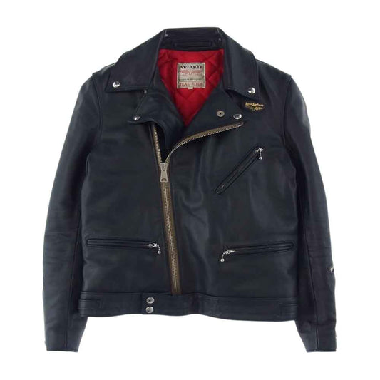 Lewis Leathers ルイスレザー 441T CYCLONE TIGHT FIT  サイクロン タイトフィット カウハイド ライダース ジャケット ネイビー ダークネイビー系 36【中古】