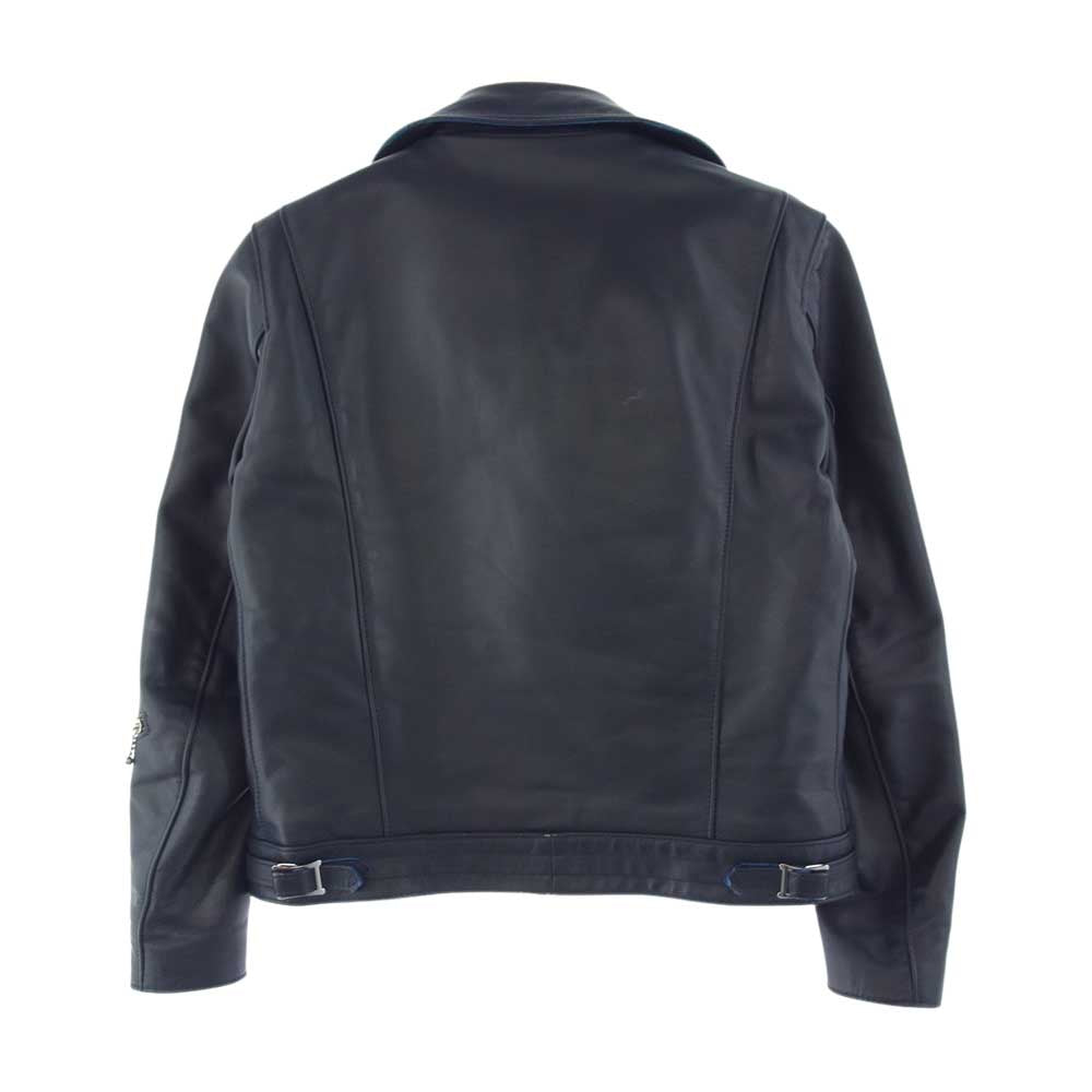 Lewis Leathers ルイスレザー 441T CYCLONE TIGHT FIT  サイクロン タイトフィット カウハイド ライダース ジャケット ネイビー ダークネイビー系 36【中古】