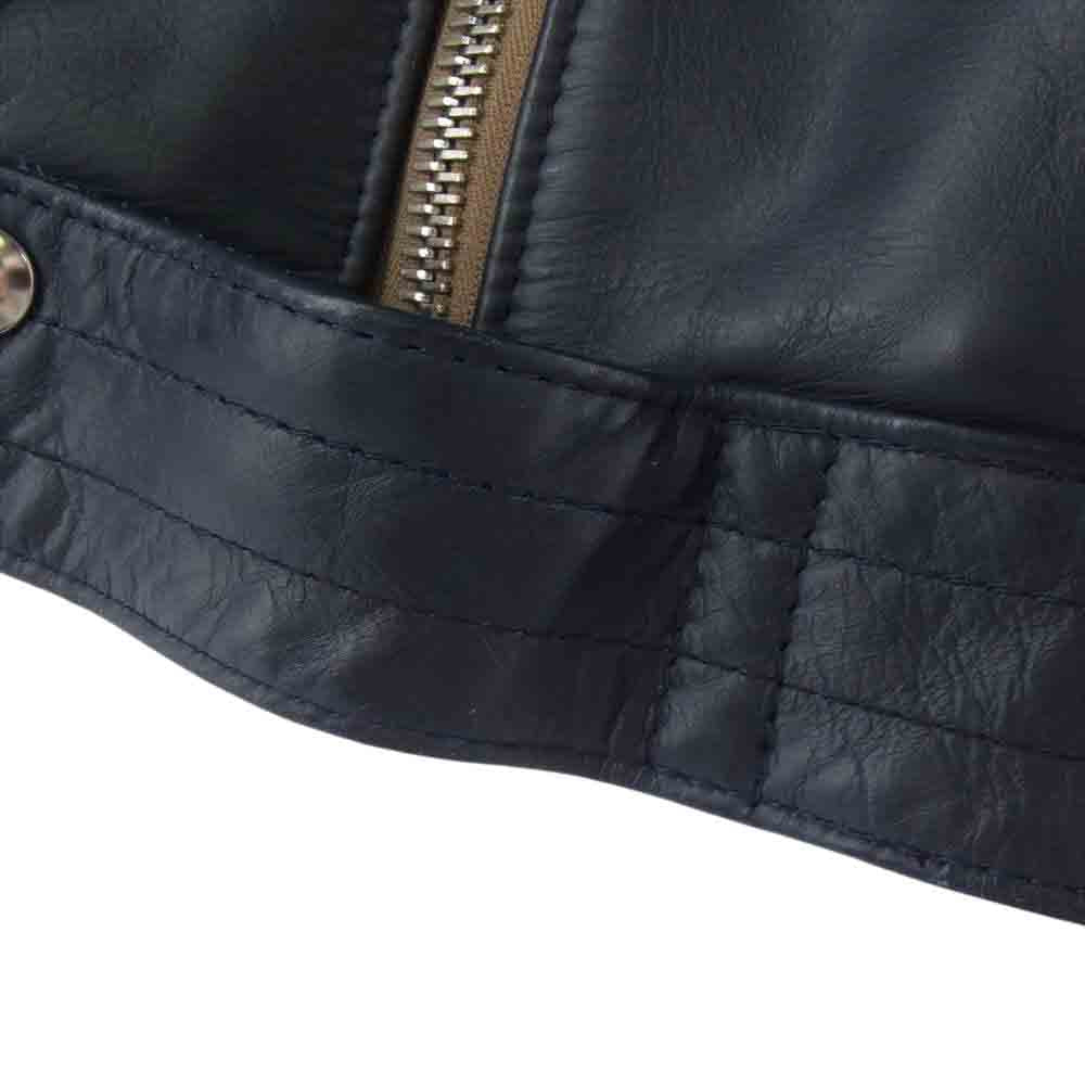 Lewis Leathers ルイスレザー 441T CYCLONE TIGHT FIT  サイクロン タイトフィット カウハイド ライダース ジャケット ネイビー ダークネイビー系 36【中古】