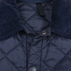 Barbour バブアー 1602098 ポーラーキルト SL コーデュロイ キルティング ジャケット ネイビー系 XS【中古】