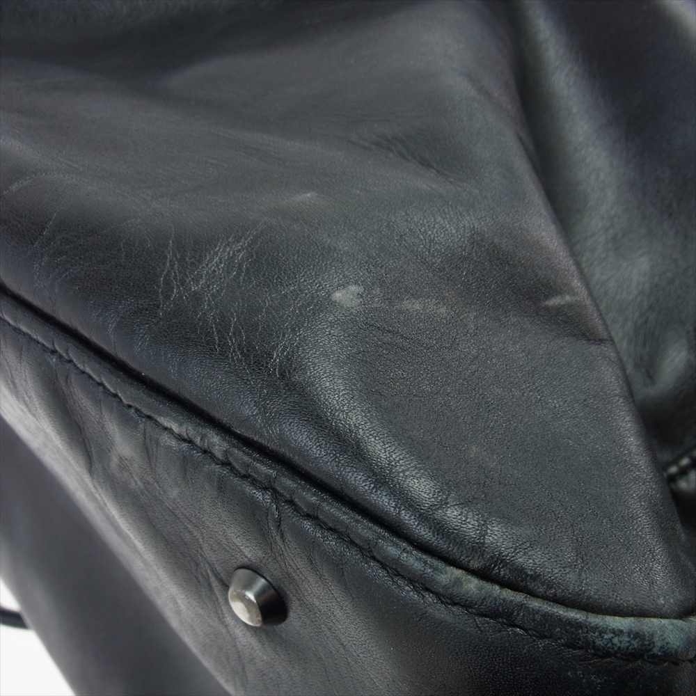LUGGAGE LABEL ラゲッジレーベル LINER LEATHER 2WAY TOTE BAG ライナーレザー トート ショルダー バッグ ブラック系【中古】
