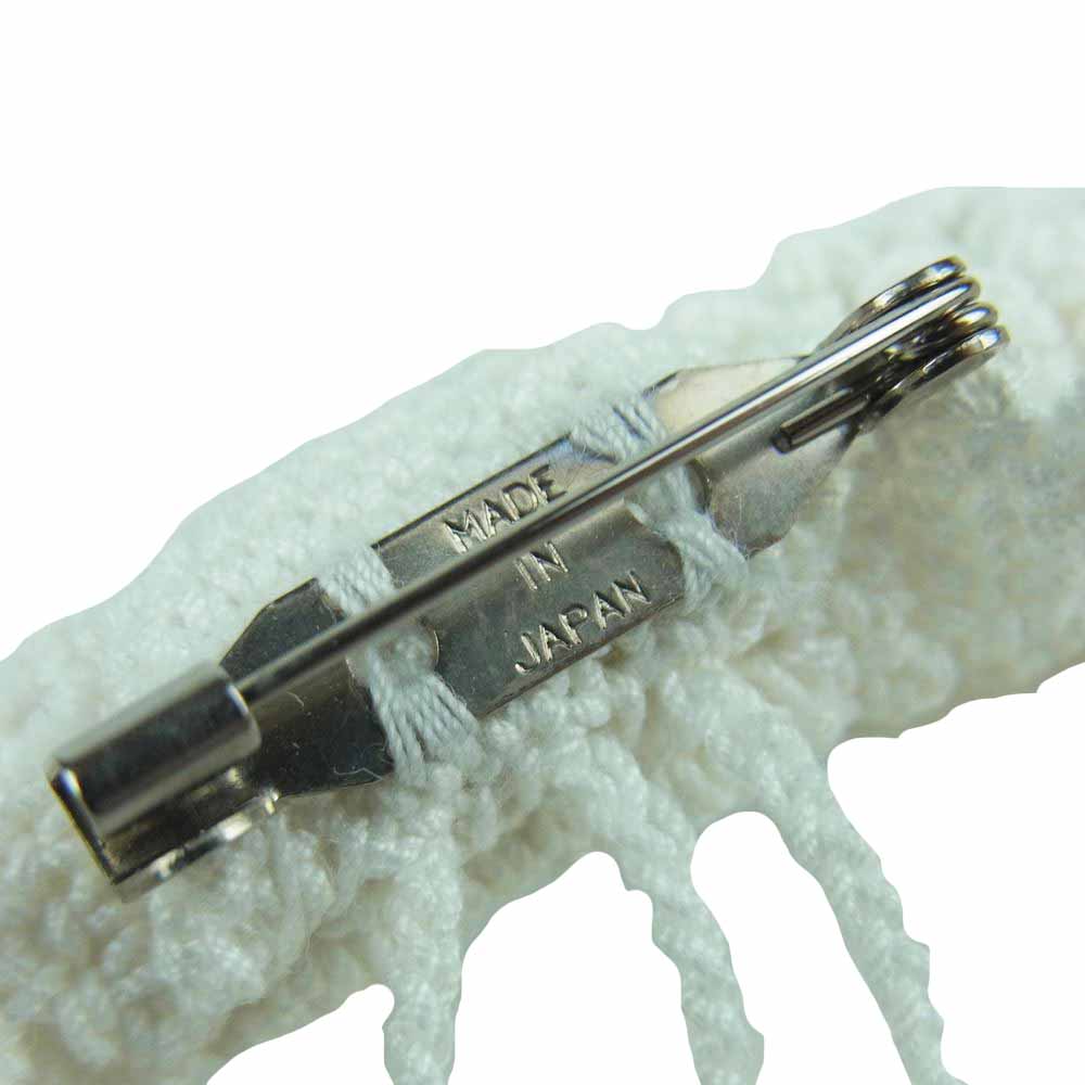 mina perhonen ミナペルホネン Ls7456 poron リボン ブローチ 日本製 ホワイト系 WH【美品】【中古】