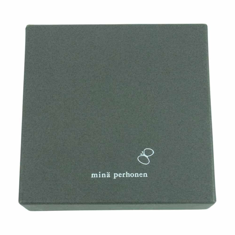 mina perhonen ミナペルホネン Ls7456 poron リボン ブローチ 日本製 ホワイト系 WH【美品】【中古】