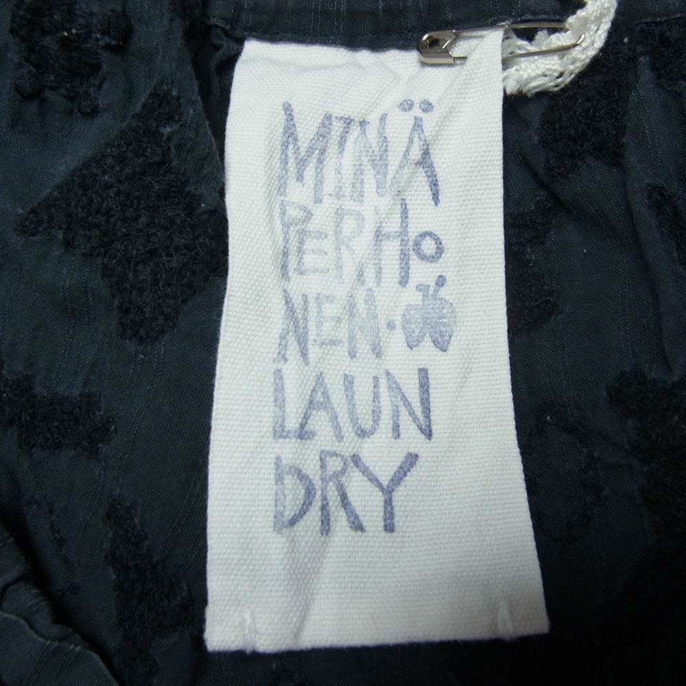 mina perhonen ミナペルホネン OA1504 lyric コットン ランドリー ブラウス グリーン系 38【中古】