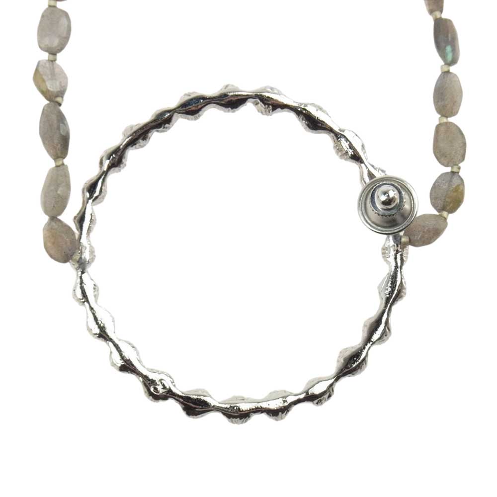 mina perhonen ミナペルホネン SA7331 tambourine タンバリン 天然石 ストーン ネックレス シルバー系【中古】