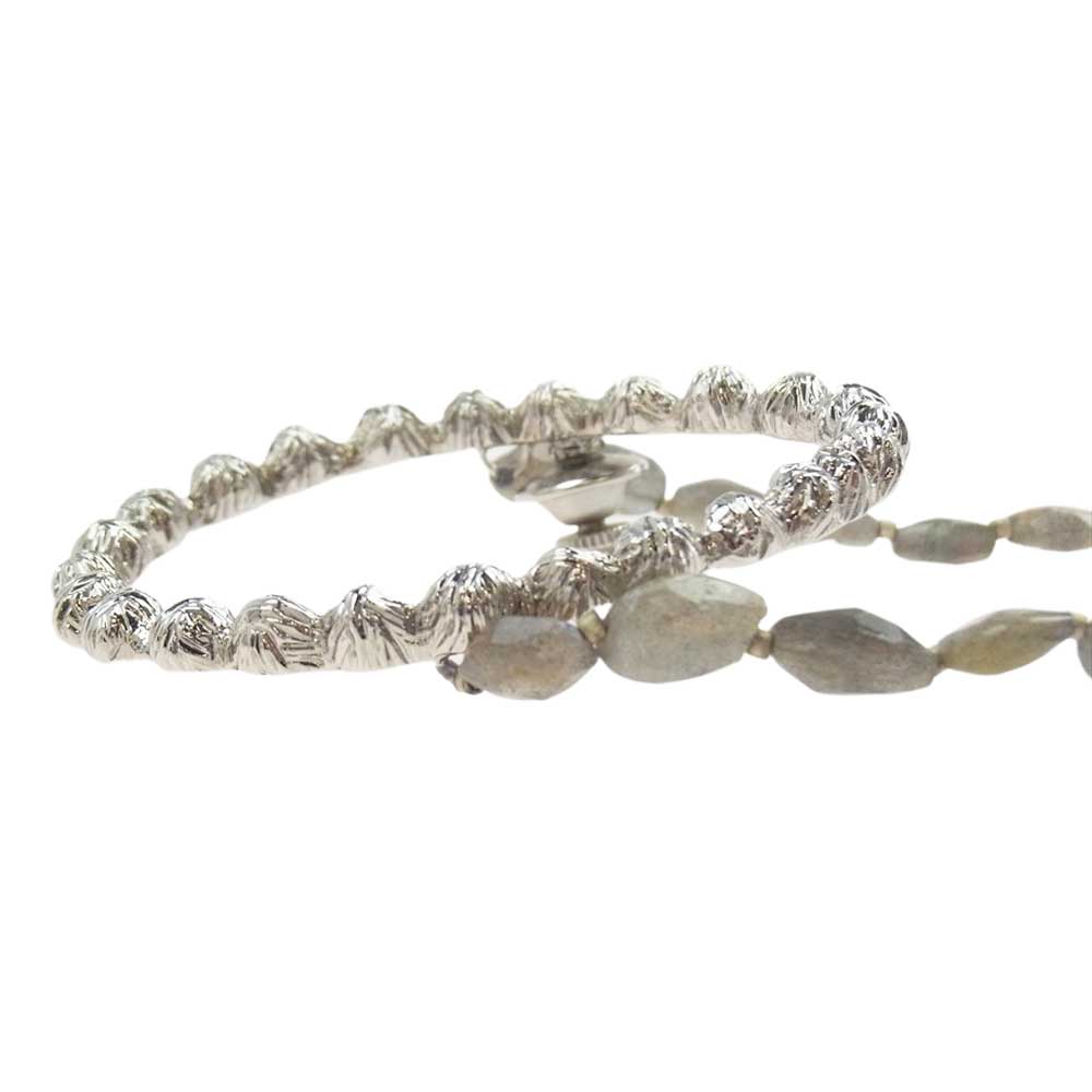 mina perhonen ミナペルホネン SA7331 tambourine タンバリン 天然石 ストーン ネックレス シルバー系【中古】