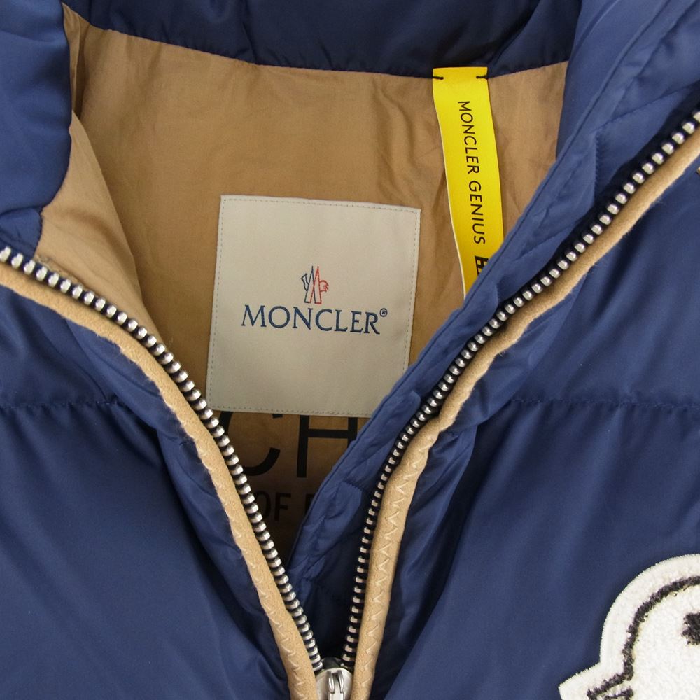MONCLER モンクレール × PALM ANGELS パーム エンジェルス KELSEY ダウンジャケット ネイビー系 1【新古品】【未使用】【中古】