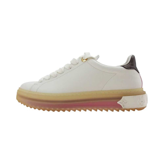 LOUIS VUITTON ルイ・ヴィトン 21SS タイムアウト ライン スニーカー ホワイト系 23.5cm【中古】