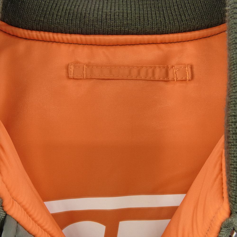 WIND AND SEA ウィンダンシー 19AW  WDS-19A-JK-07 REVERSIBLE MA-1 リバーシブル ミリタリー ジャケット モスグリーン系 XL【中古】