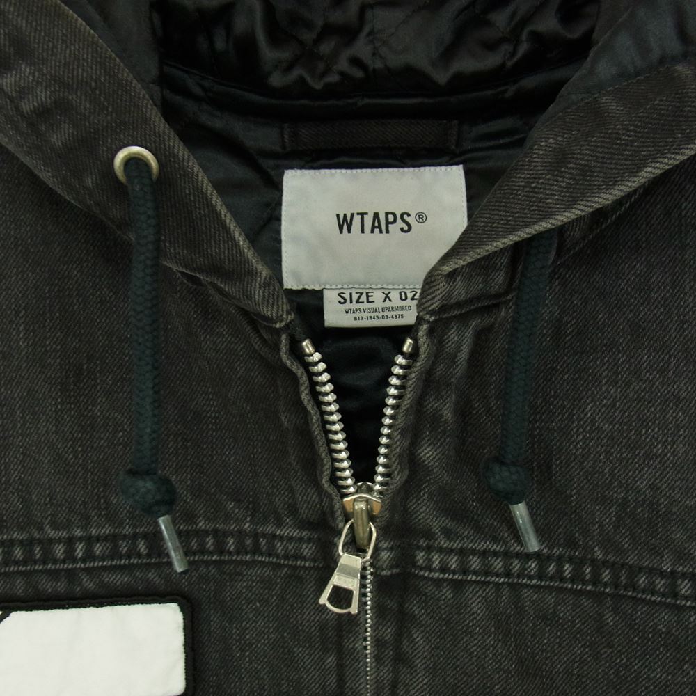 WTAPS ダブルタップス 19AW 192WVDT-JKM05 187 JACKET COTTON DENIM デニム フード ジャケット フーディ  グレー系 02【美品】【中古】