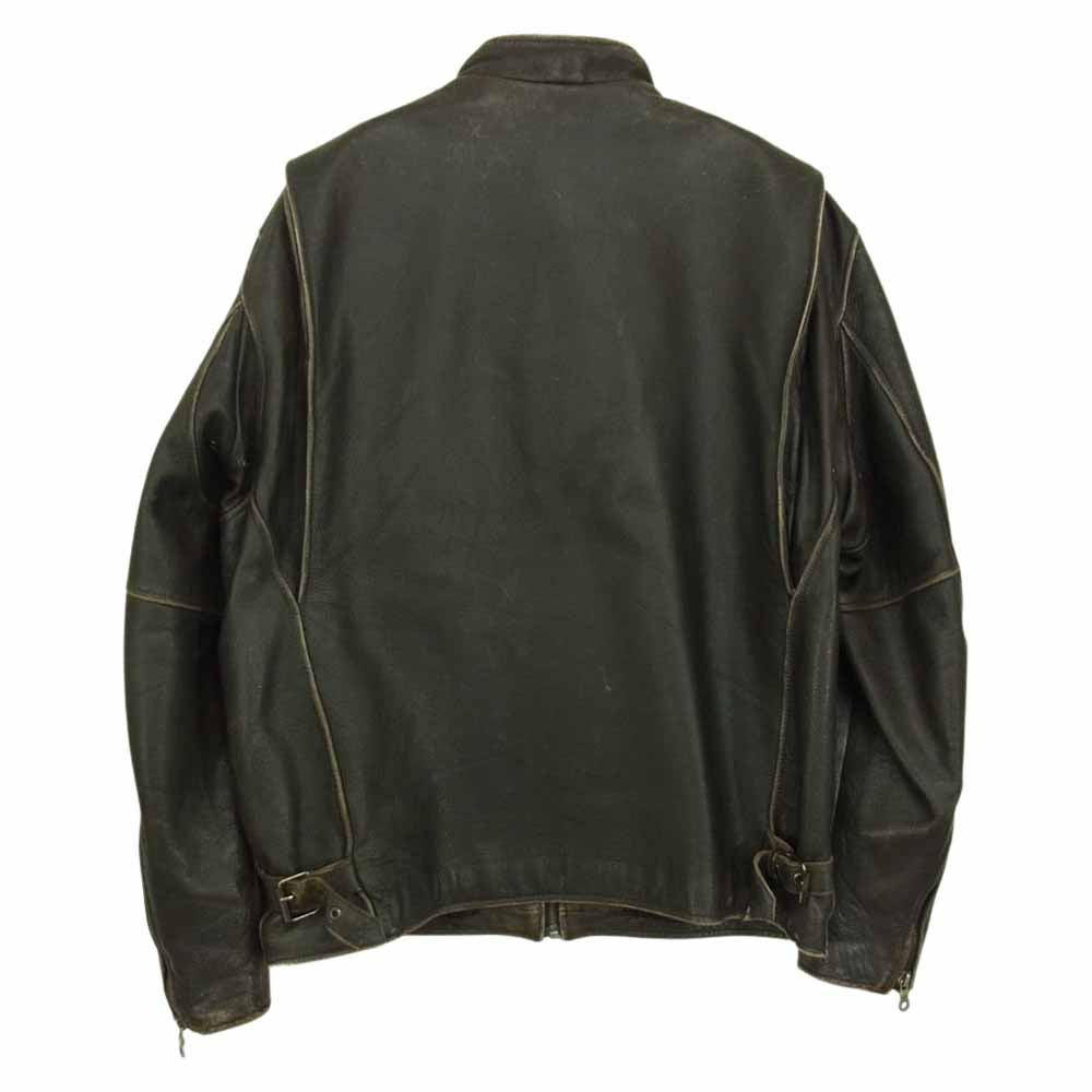HARLEY DAVIDSON ハーレーダビッドソン 90a シングル レザー ライダース ジャケット ブラック系 M【中古】