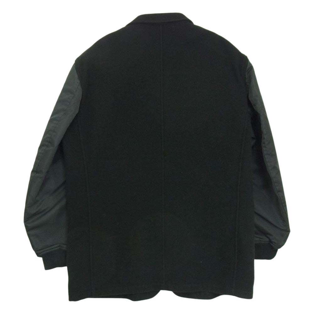 COMME des GARCONS HOMME コムデギャルソンオム AD1996 HJ-04022M 田中啓一オム ヴィンテージ 袖切替 圧縮ウール テーラード ジャケット ブラック系 M【中古】