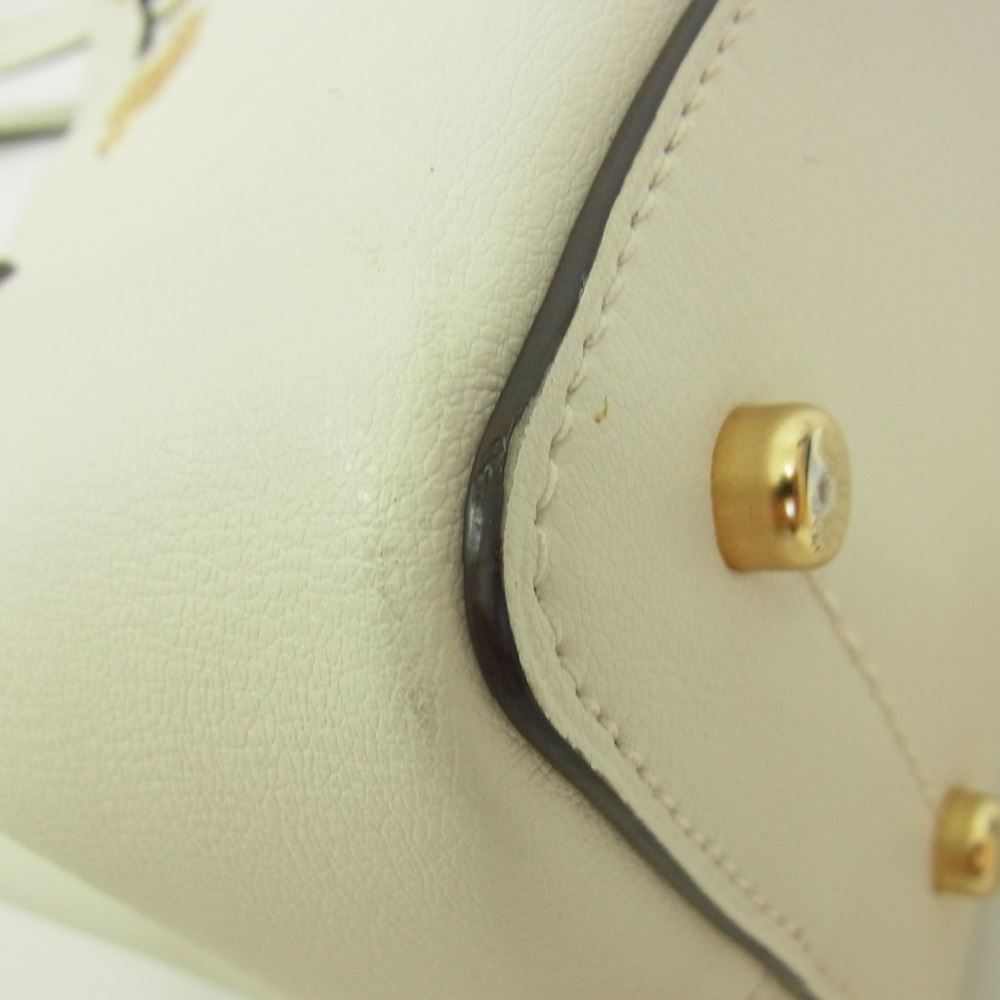 COACH コーチ F73277 ミニ アベニューキャリーオール レザー ハンドバッグ  ホワイト系【中古】