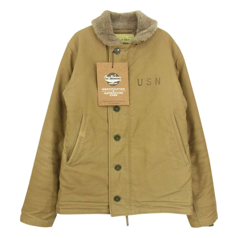 Buzz Rickson's バズリクソンズ BR12031 Type N-1 DECK JACKET ステンシル ボア デッキ ジャケット  ブラウン系 XS【中古】