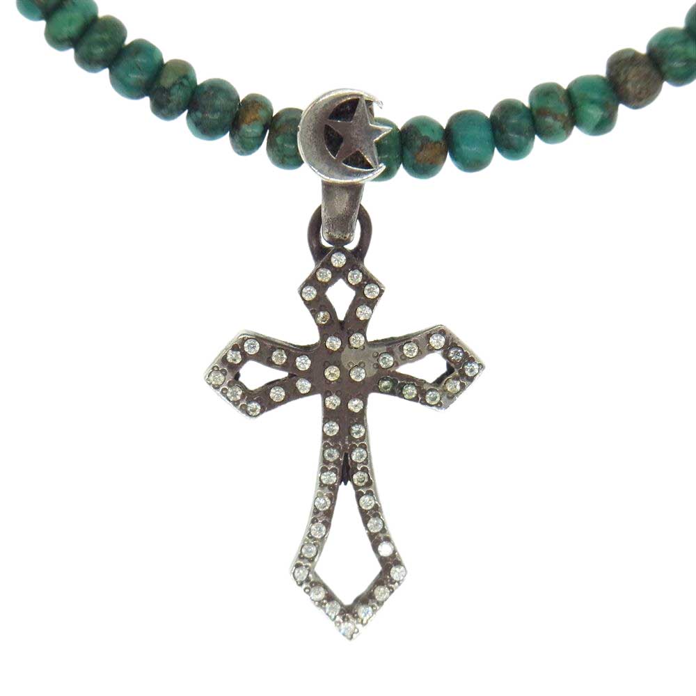 クレセントルナ クロス エルマー ターコイズ ペンダント ネックレス ターコイズ系【中古】