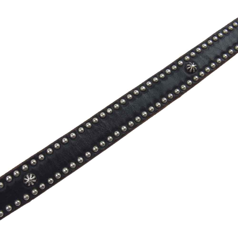 HTC エイチティーシー Narrow Studs Belt ナロースタッズ レザー ベルト アポロ スタッズ ブラック系 ブラウン系 34【中古】