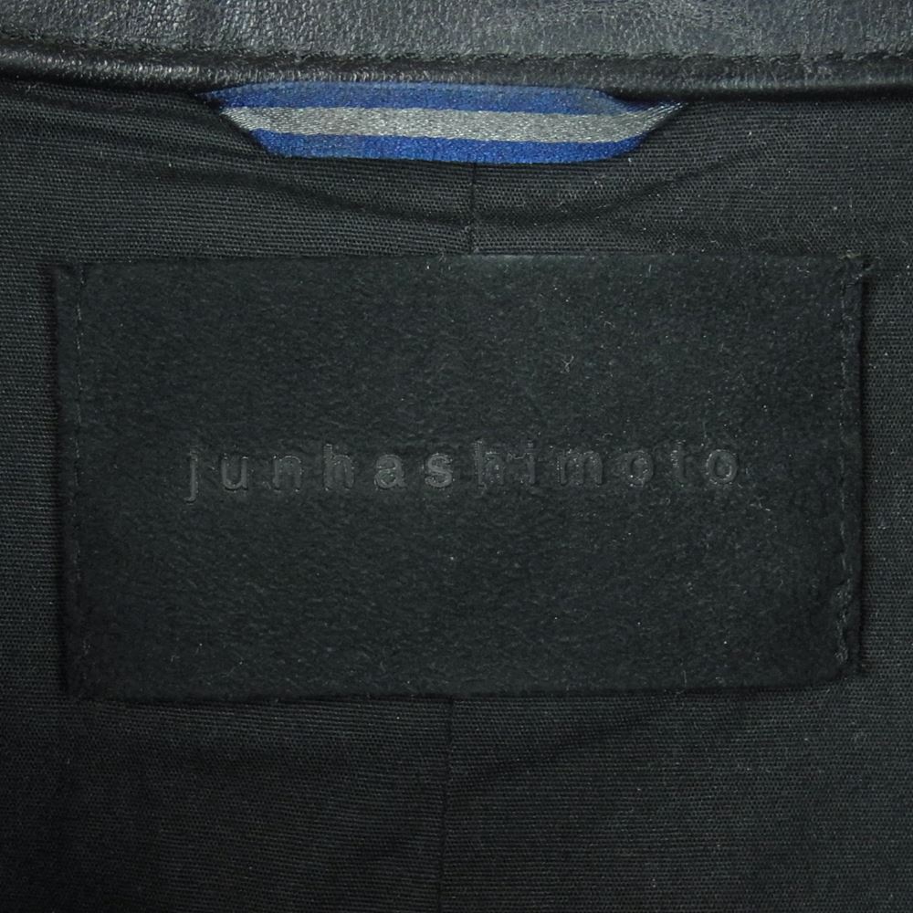 junhashimoto ジュンハシモト 1020000003 カウレザー ジップ レザー シャツ ライダース ジャケット ブラック系 2【中古】