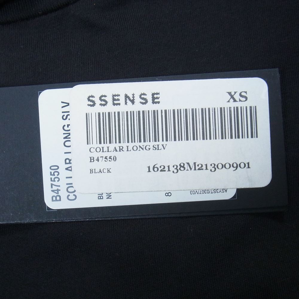 Y-3 Yohji Yamamoto ワイスリー ヨウジヤマモト B47550 CLASSIC MOCK NECK LS TEE クラシック モックネック カットソー ブラック系 XS【中古】