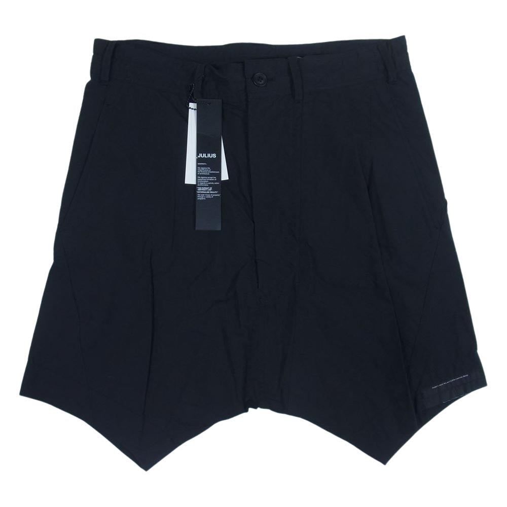 JULIUS ユリウス 16SS 537PAM18 サルエル ショートパンツ コットン ビスコース ブラック系 1【中古】