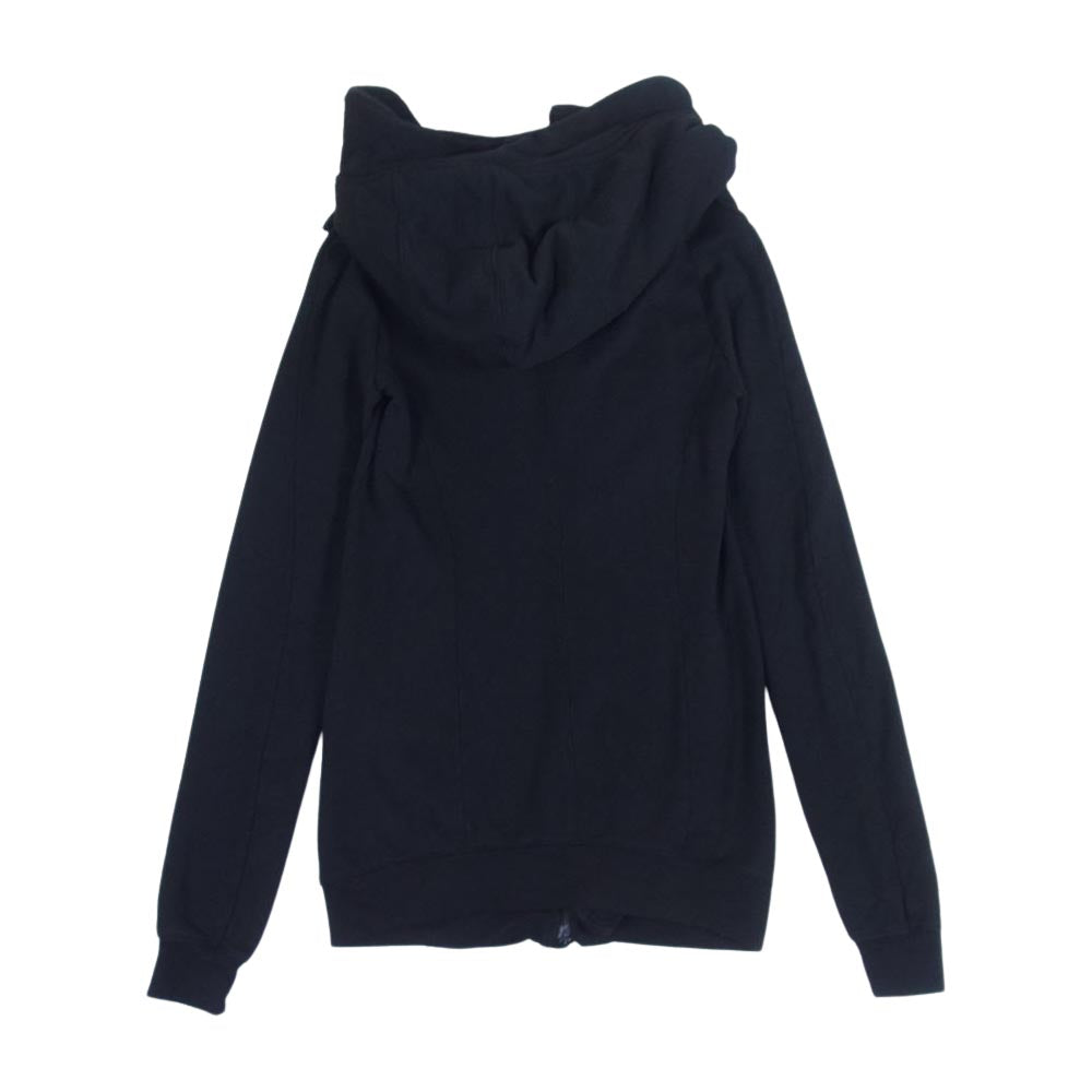 JULIUS ユリウス 13AW 437COM5 COTTON TENCEL SWEAT コットン テンセル ビッグ フーデッド スウェット デフォームド フーデット コート ブラック系 1【中古】