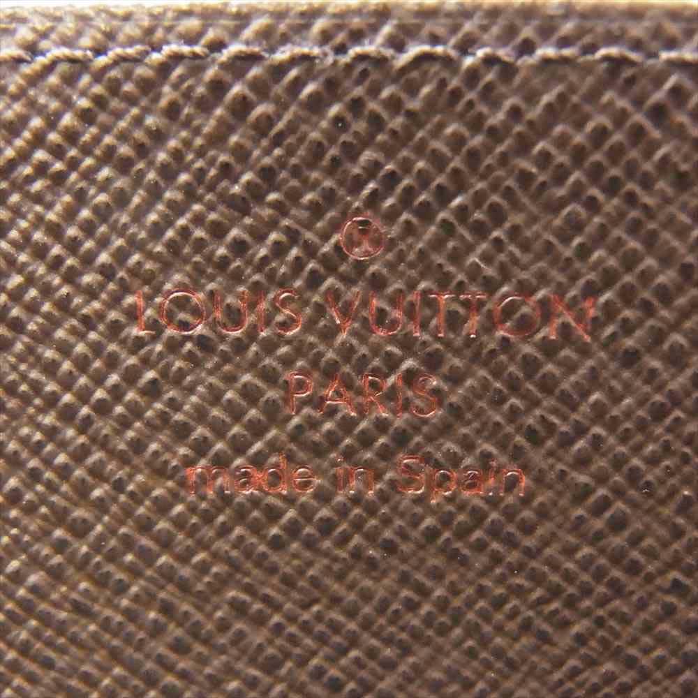 LOUIS VUITTON ルイ・ヴィトン N41661 ダミエ エベヌ ジッピー ウォレット ラウンド ファスナー 長財布  ブラウン系【中古】