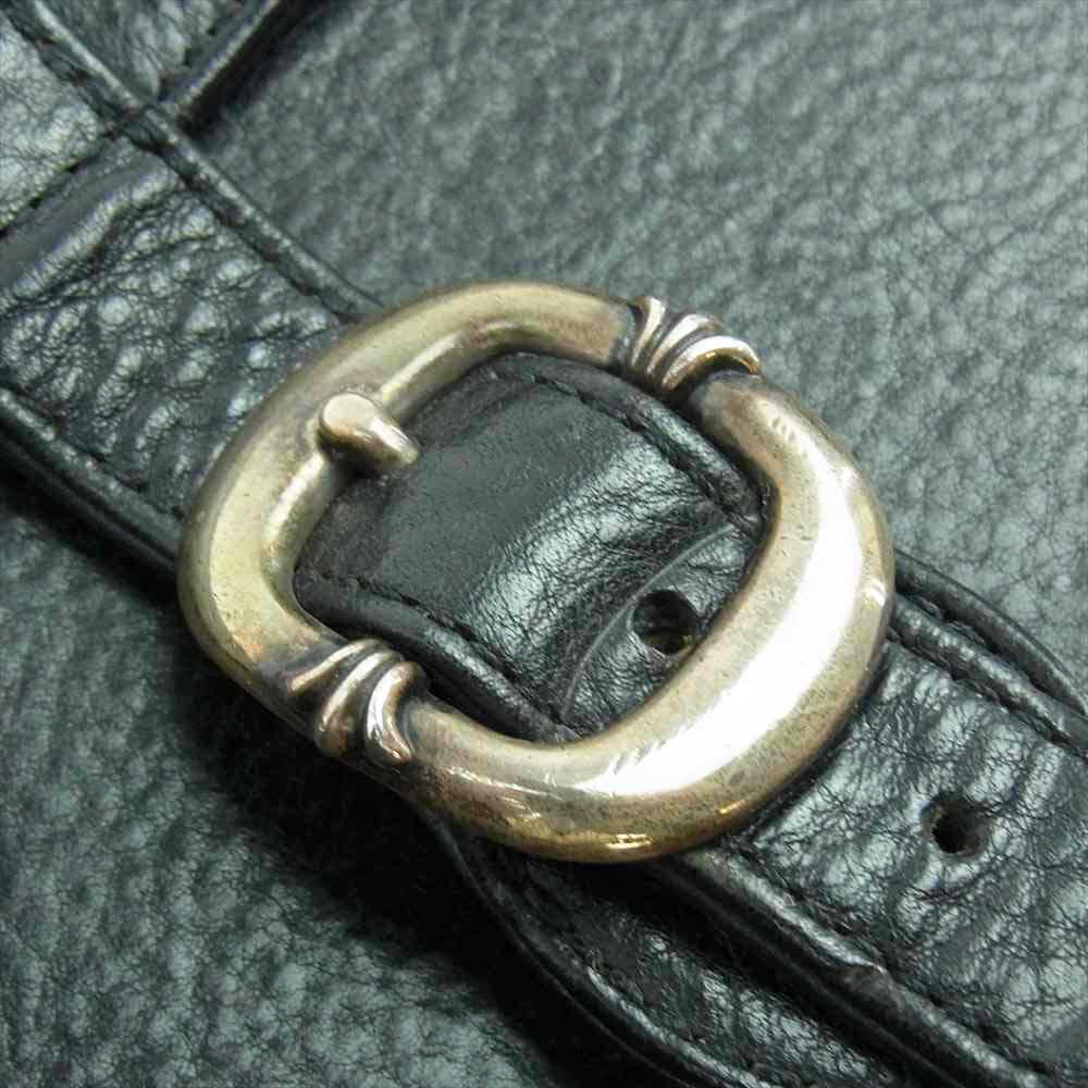 CHROME HEARTS クロムハーツ（原本無） BRIEFCASE ガンスリンガー ストラップ レザー ハンドバッグ ブリーフケース ブラック系【中古】