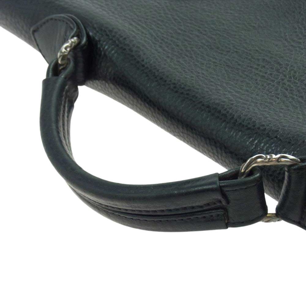 CHROME HEARTS クロムハーツ（原本無） BRIEFCASE ガンスリンガー ストラップ レザー ハンドバッグ ブリーフケース ブラック系【中古】
