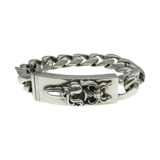 CHROME HEARTS クロムハーツ（原本無） ID DGGR HEART ダガーハート ID クラシックリンク ブレスレット 13リンク シルバー系【中古】