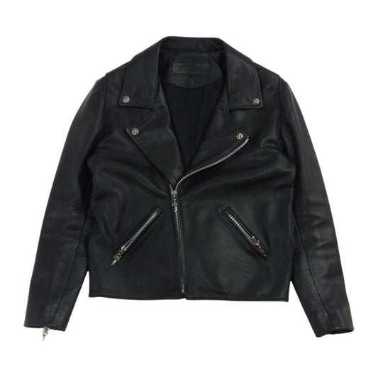 CHROME HEARTS クロムハーツ（原本無） 国内正規品 BASIC MOTO ベーシック モト ダブル ライダース ジャケット  ブラック系 M【中古】