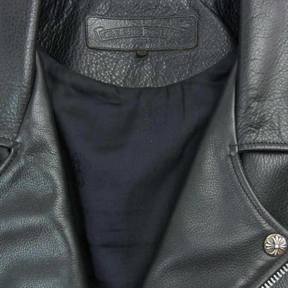 CHROME HEARTS クロムハーツ（原本無） 国内正規品 BASIC MOTO ベーシック モト ダブル ライダース ジャケット  ブラック系 M【中古】