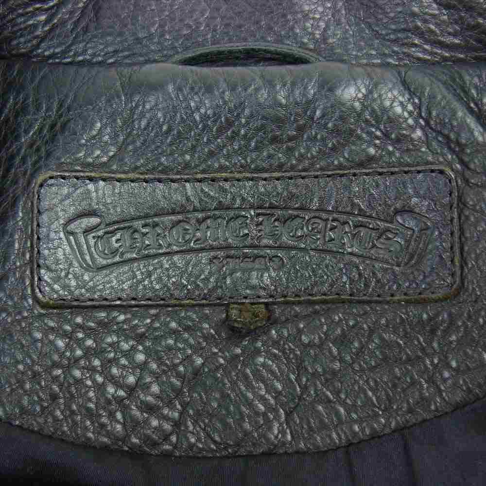 CHROME HEARTS クロムハーツ（原本無） 国内正規品 BASIC MOTO ベーシック モト ダブル ライダース ジャケット  ブラック系 M【中古】