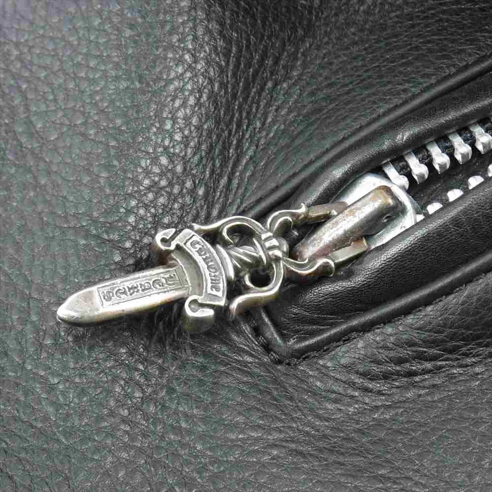 CHROME HEARTS クロムハーツ（原本無） 国内正規品 BASIC MOTO ベーシック モト ダブル ライダース ジャケット  ブラック系 M【中古】